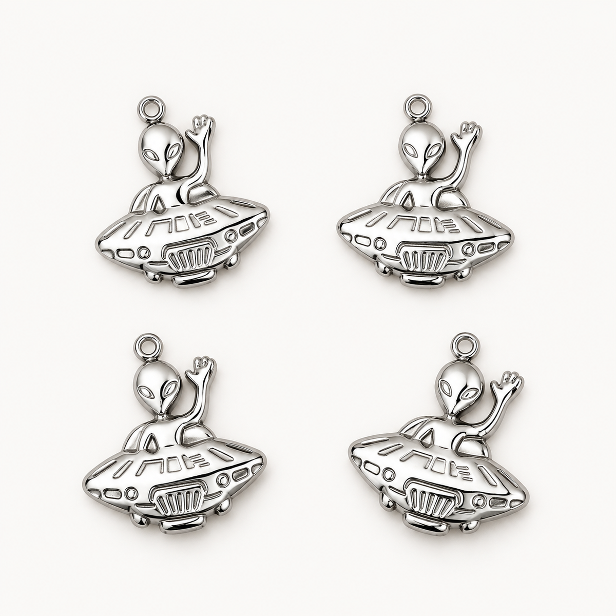 Alien & Spaceship Charm – 23mm