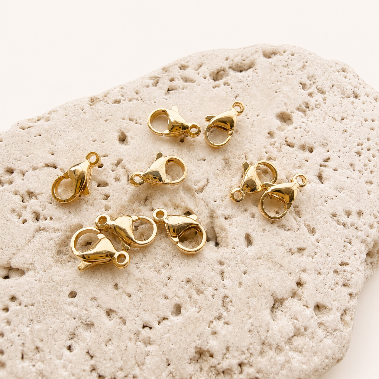 Real 24K Gold Lobster Clasp - Multiple Sizes