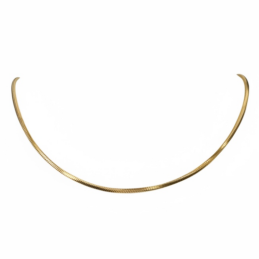 18K Gold PVD Snake Chain Necklace - 15.5"