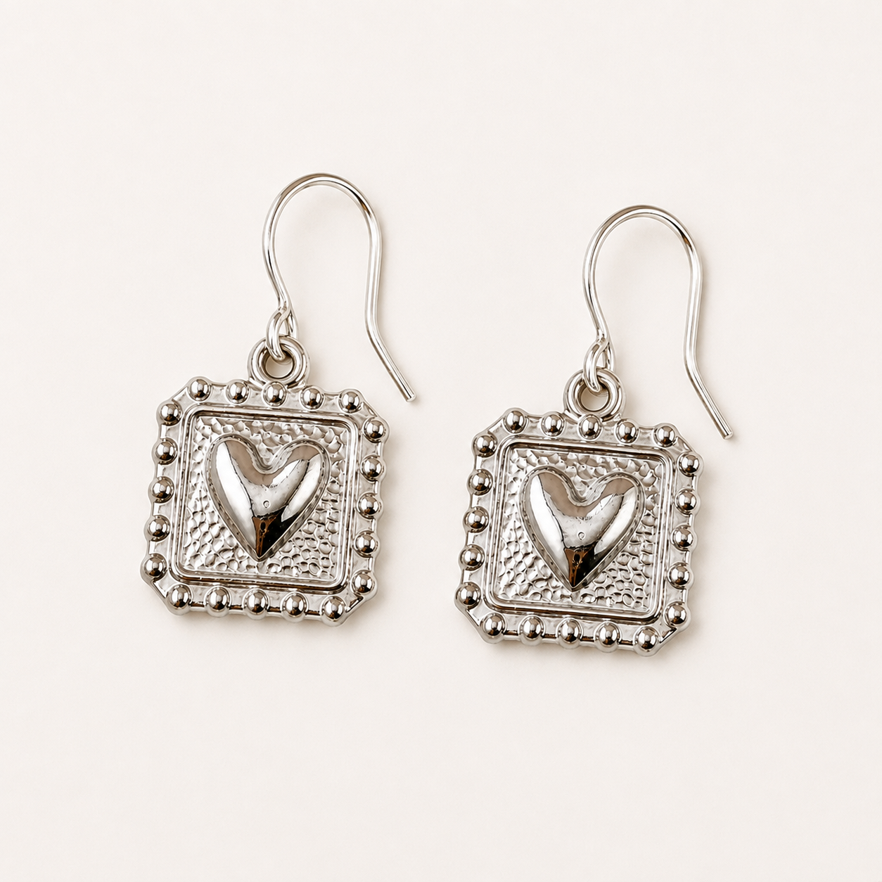 Framed Heart Charm – 17x14mm