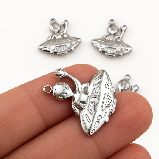Alien & Spaceship Charm – 23mm