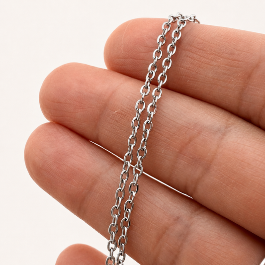 Minimal Cable Chain Necklace – 19.7"