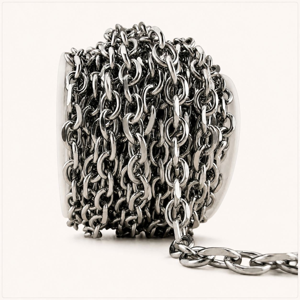 Diamond Cut Link Chain - 10mm (By the Foot)