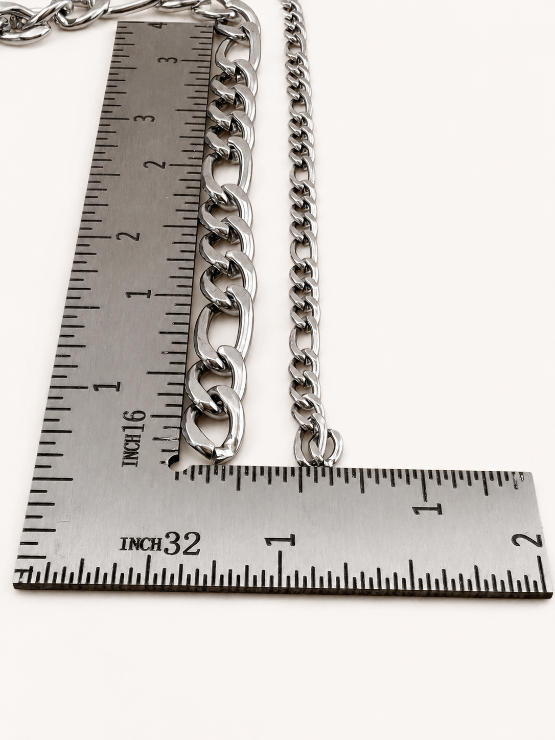 Figaro Chain - Multiple Sizes (By the Foot)