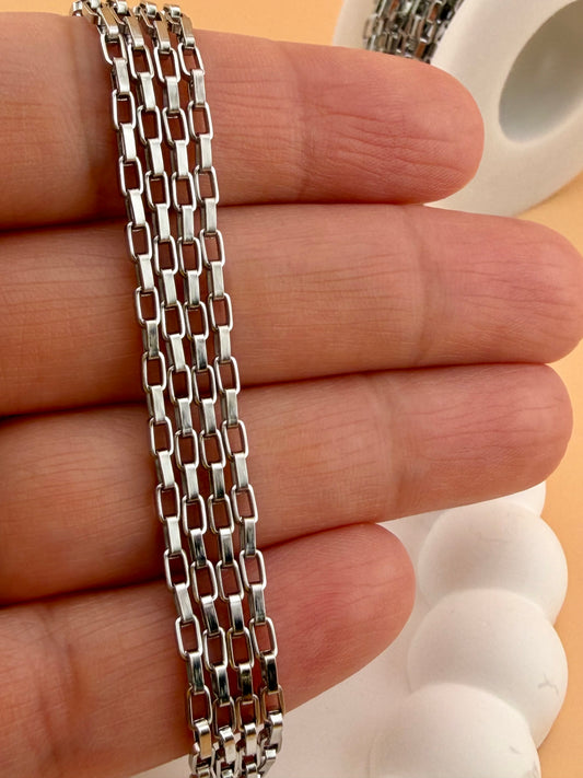 Venetian Box Chain - 4x2mm (By the Foot)