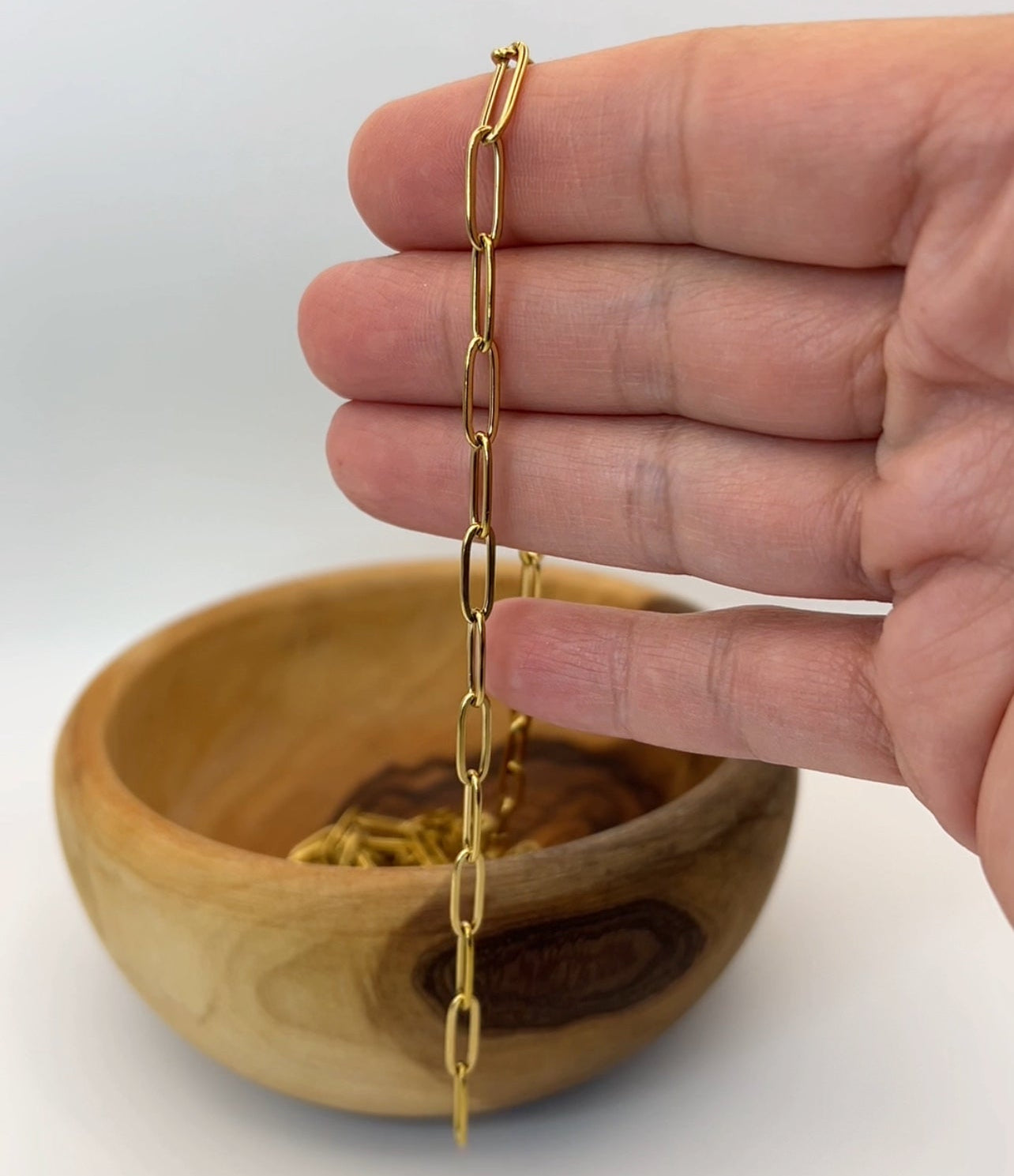 Gold PVD Paperclip Chain - 12x4mm