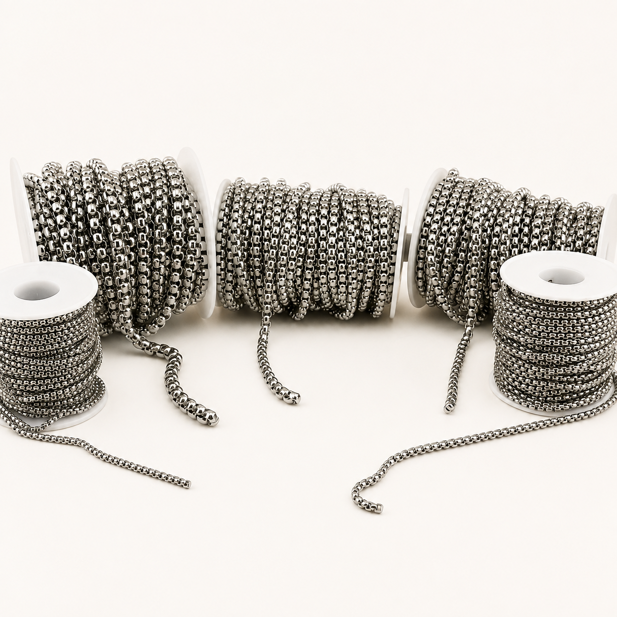 Box Chain - Multiple Sizes (By the Foot)