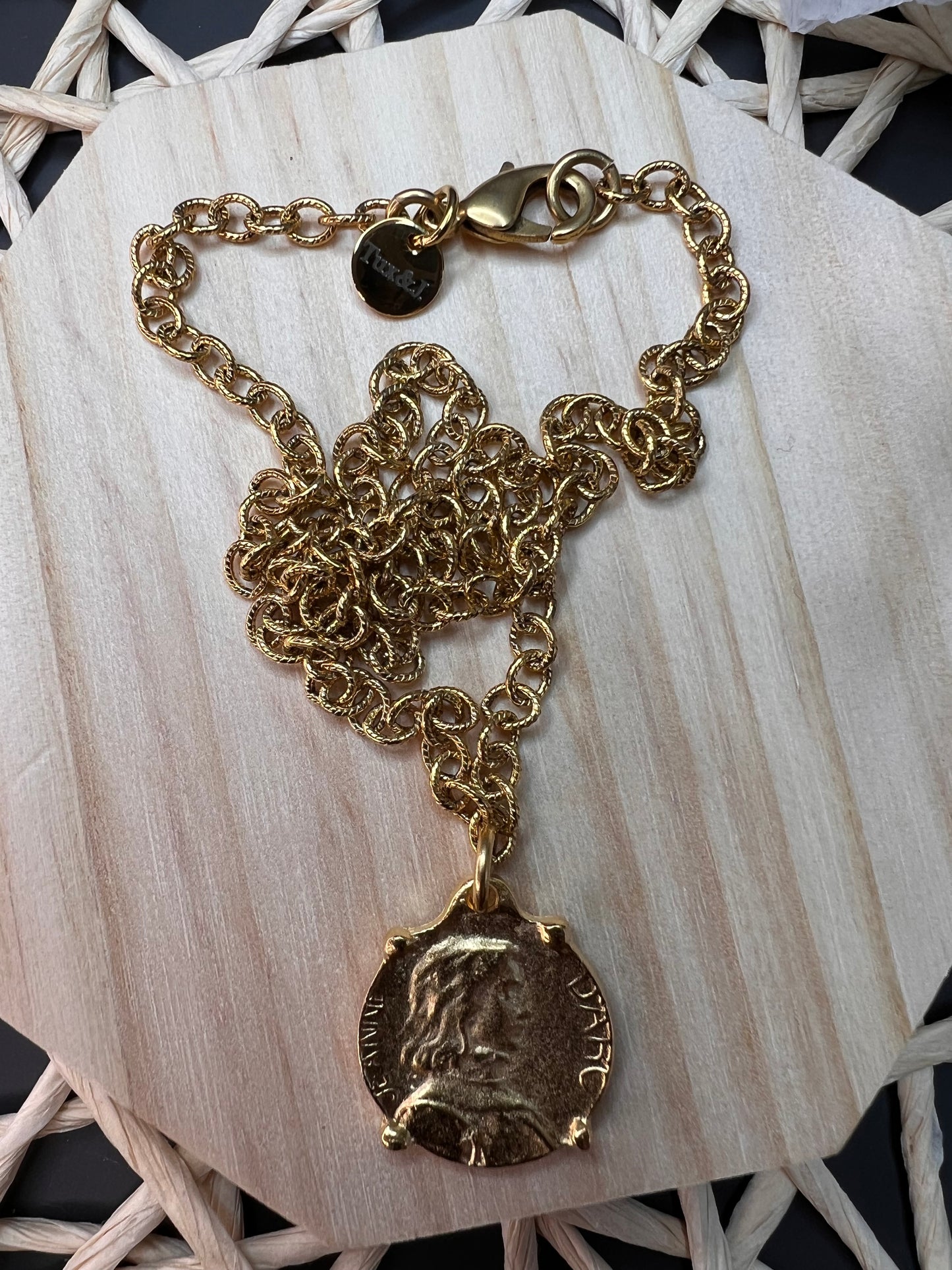 Bella Antiqued Coin Necklace