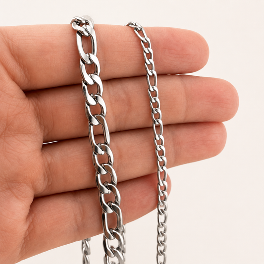 Figaro Chain Necklace - 4mm & 7mm