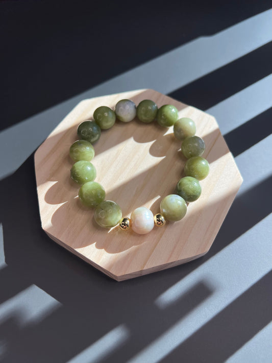 Jade + Pearl Balance Bracelet