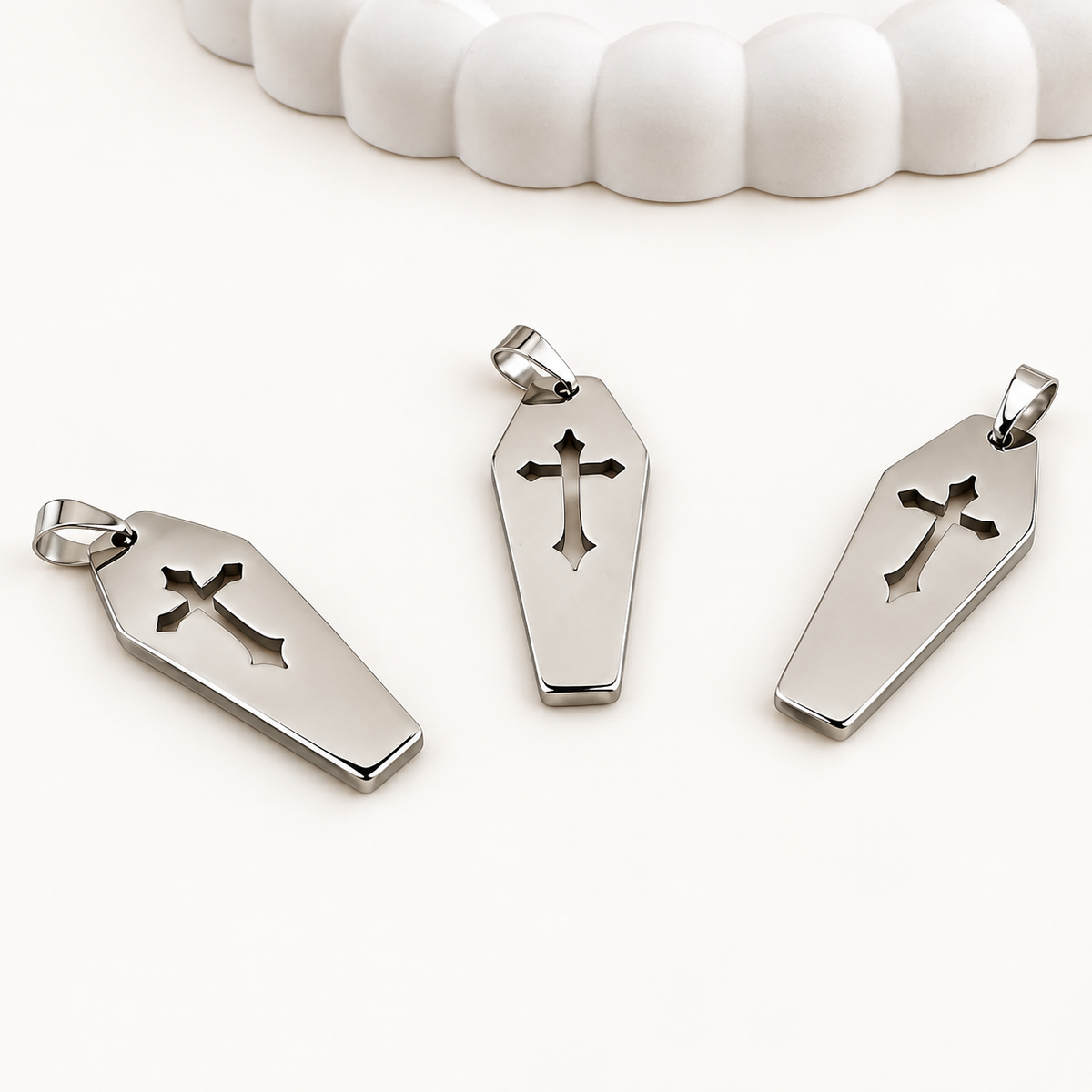 Coffin Cross Charm – 30mm