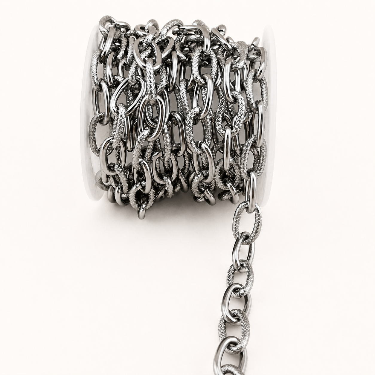 Chunky Alternating Textured Cable Chain – 13.5mm (By the Foot)