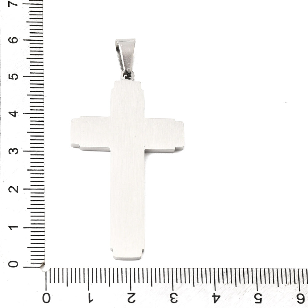 Lord’s Prayer Statement Cross Pendant - 49.5 x 28x 2.5mm