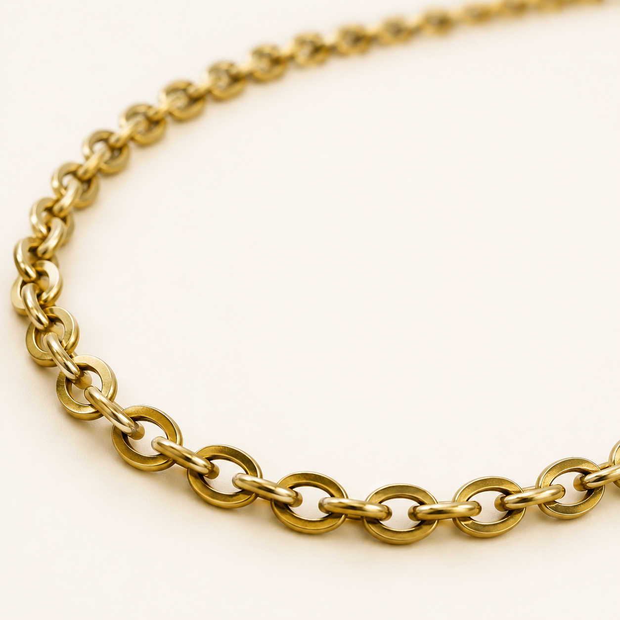 Gold Cable Chain Necklace - 23.7"