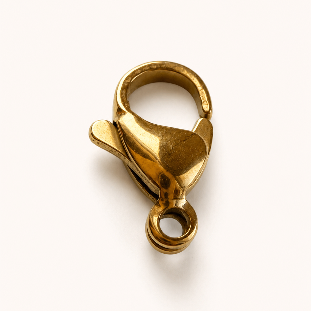 Real 18K Gold IP Lobster Clasp - Multiple Sizes
