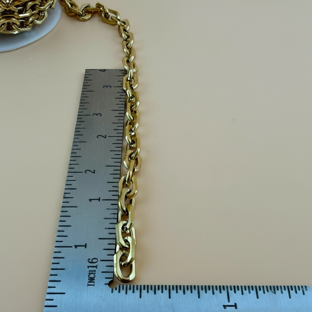 18k Gold Modern Cable Chain - 8.5x5.5mm (By the Foot)