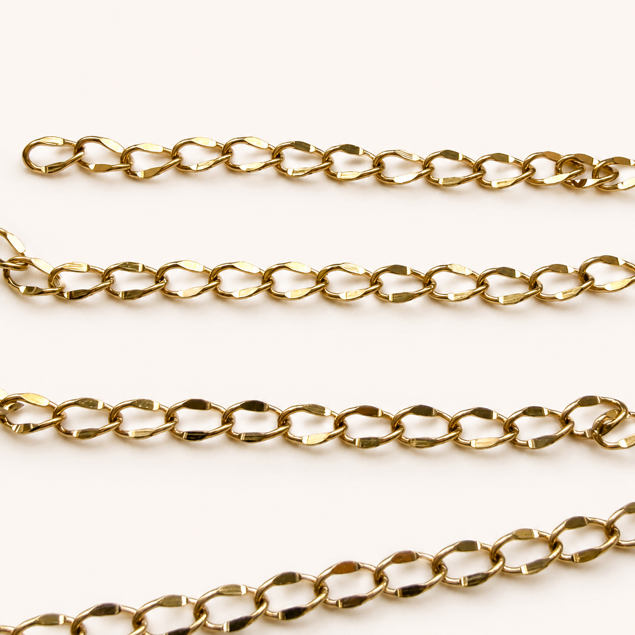 2" Gold Faceted Chain Extender (10 Pack)
