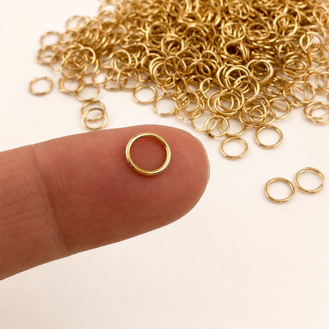 24K Gold Open Jump Rings - Multiple Sizes