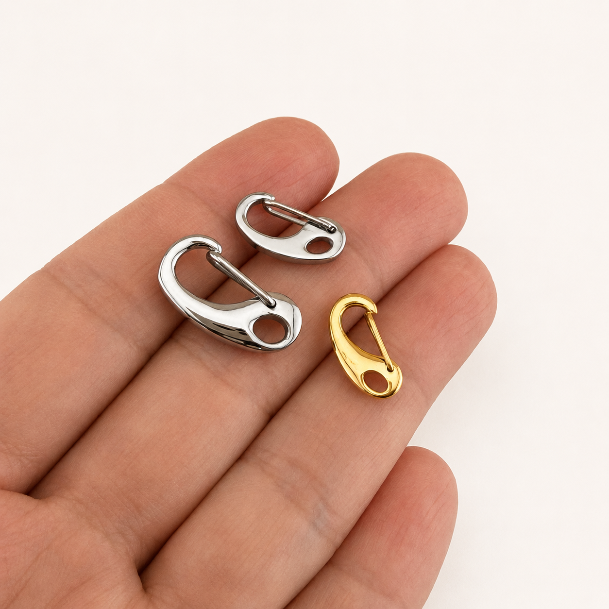 Oval Snap Hook Clasp - Gold & Silver Finishes