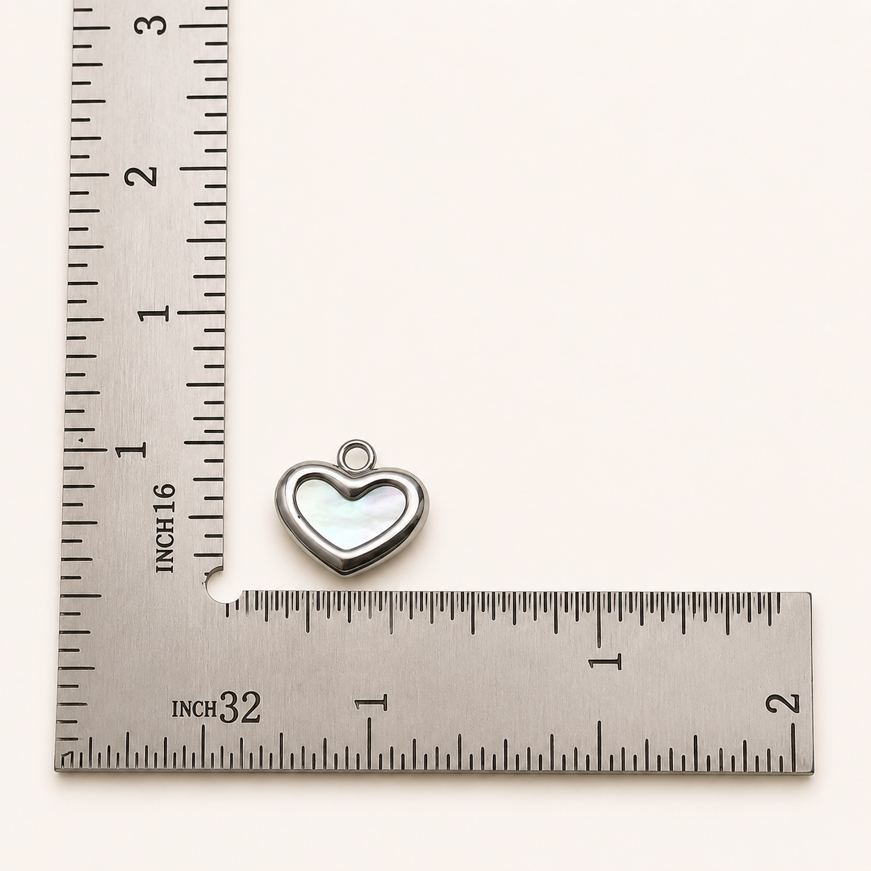 11mm Shell Heart Charm -Gold & Silver Finishes