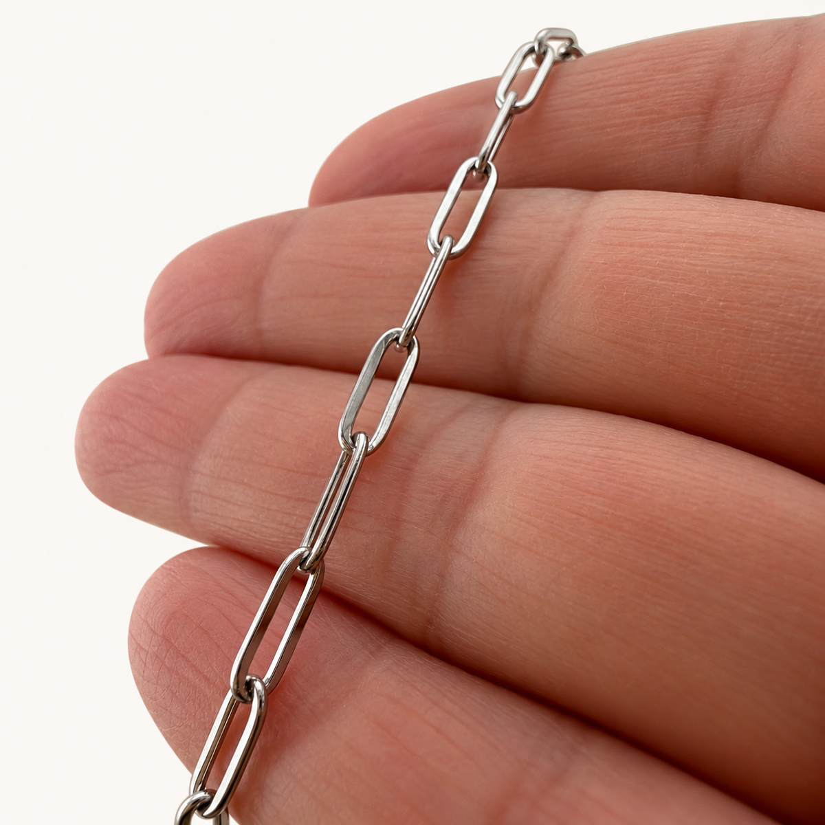 Slim Paperclip Chain - 9x3mm (By the Foot)