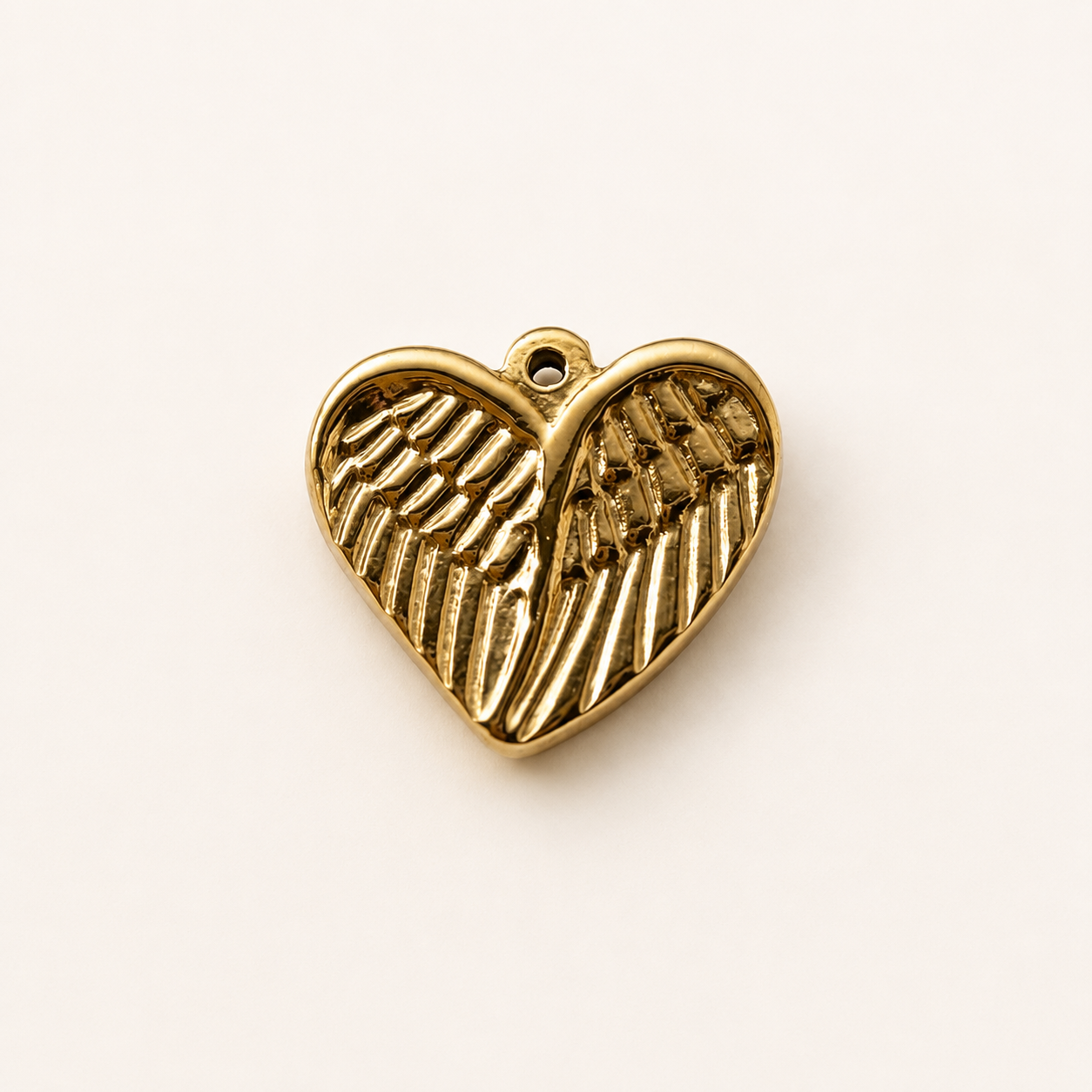 18mm Heart Wing Charm - 18k Gold PVD & Silver Finishes