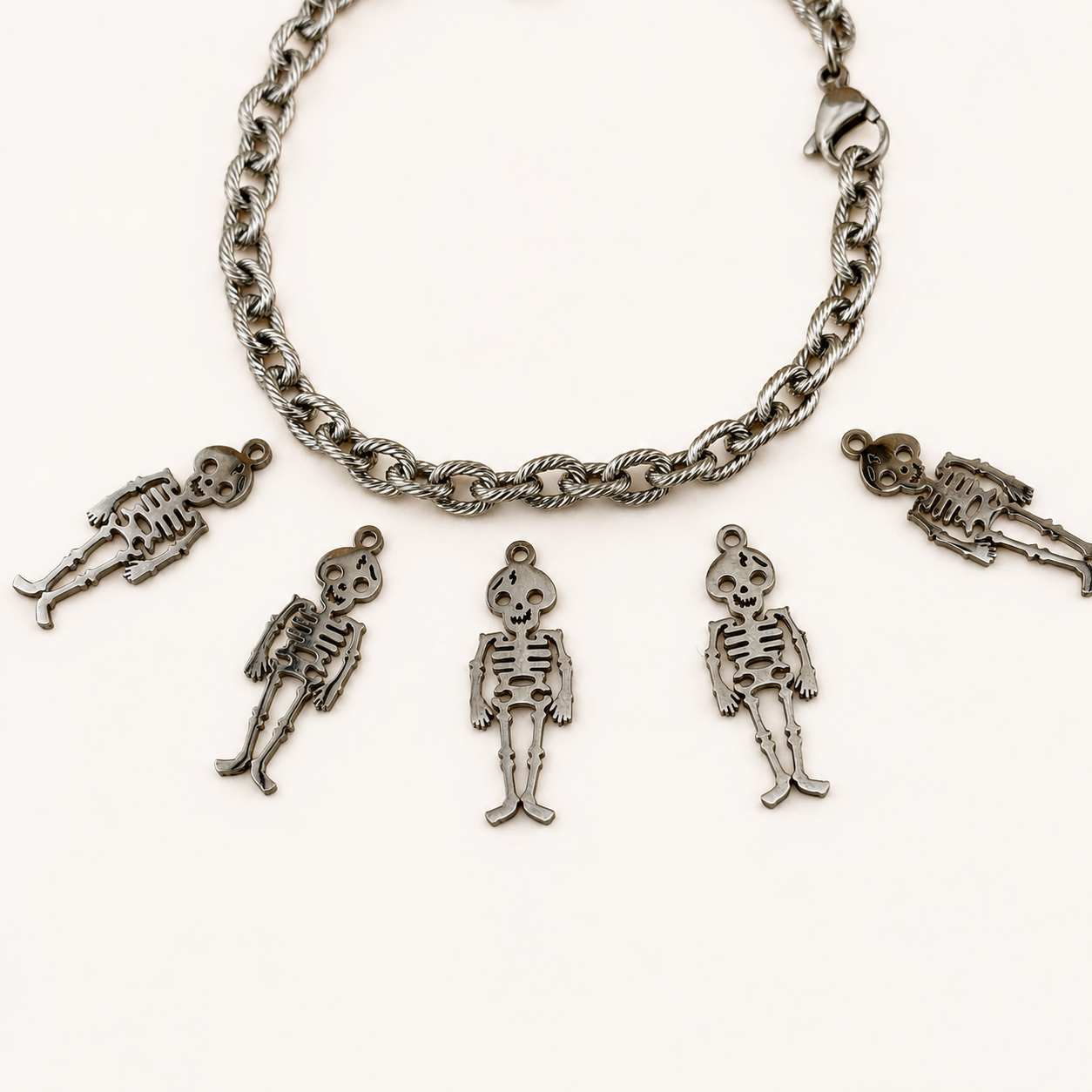 Skeleton Charm – 28mm Stainless Steel