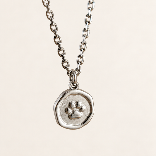 Paw Print Coin Necklace