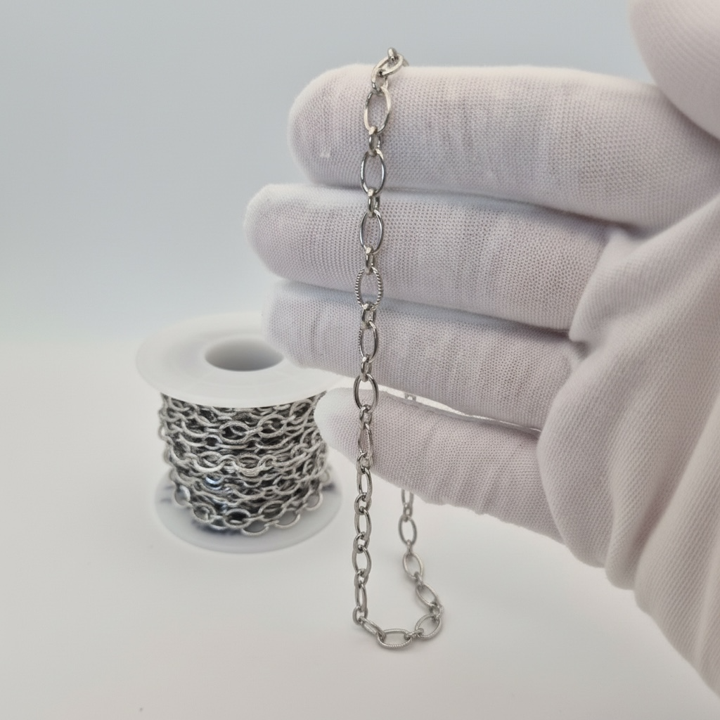 Textured Oval Link Chain – 8.5mm & 5.5mm Links
