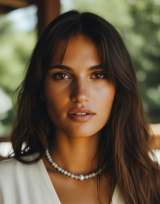 Seafoam Beaded Necklace