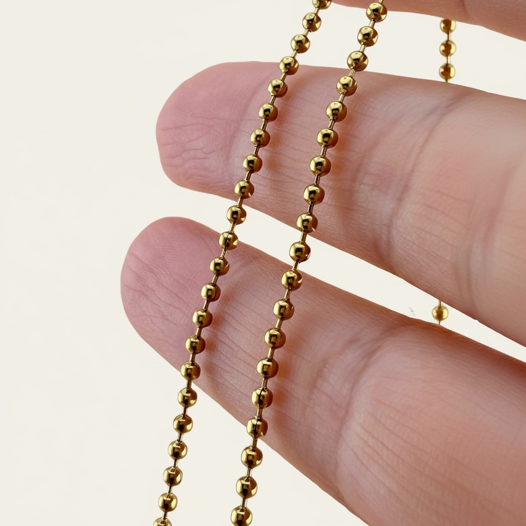 Gold Ball Chain - 2mm (By the Foot)