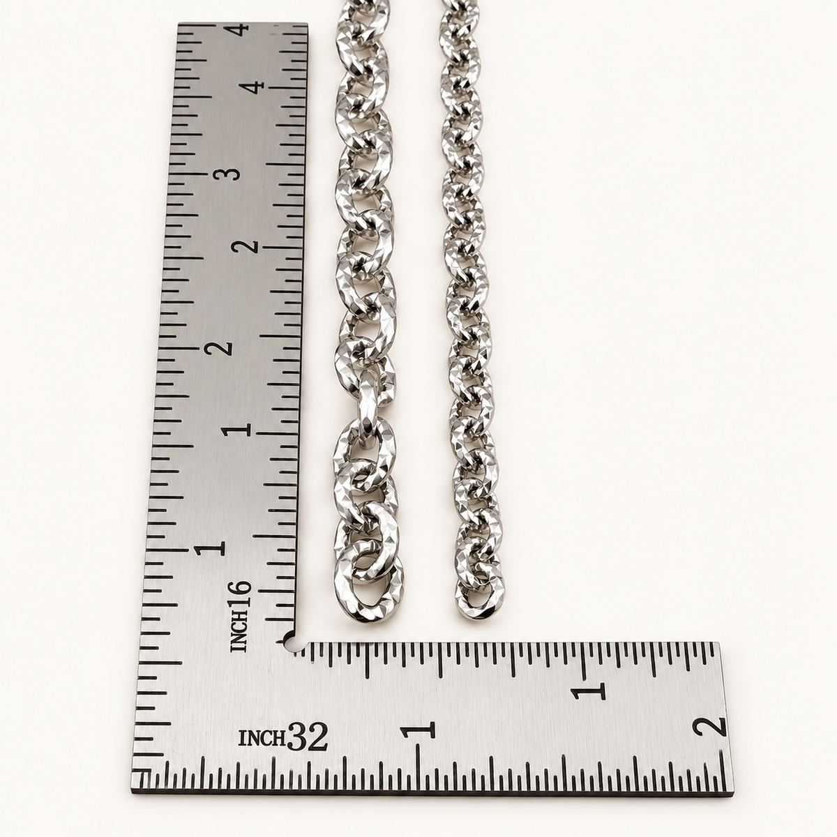Carved Texture Cable Chain – 5mm & 8mm (By the Foot)