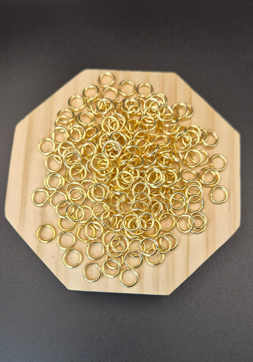 8mm • 16 Gauge - Gold Open Jump Rings