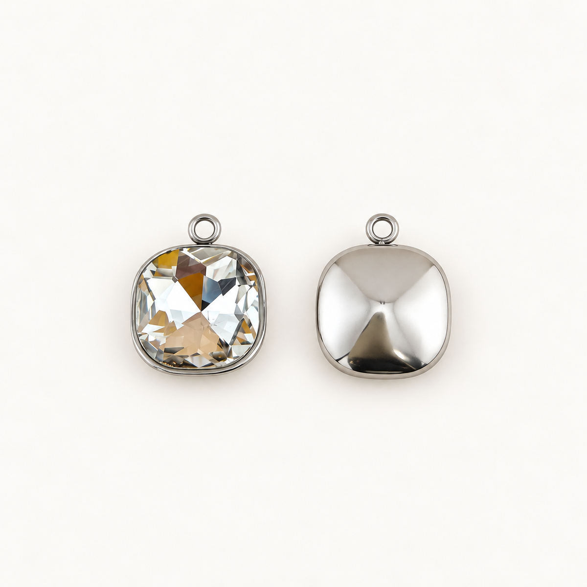 Crystal Square Pendant – 16x13mm