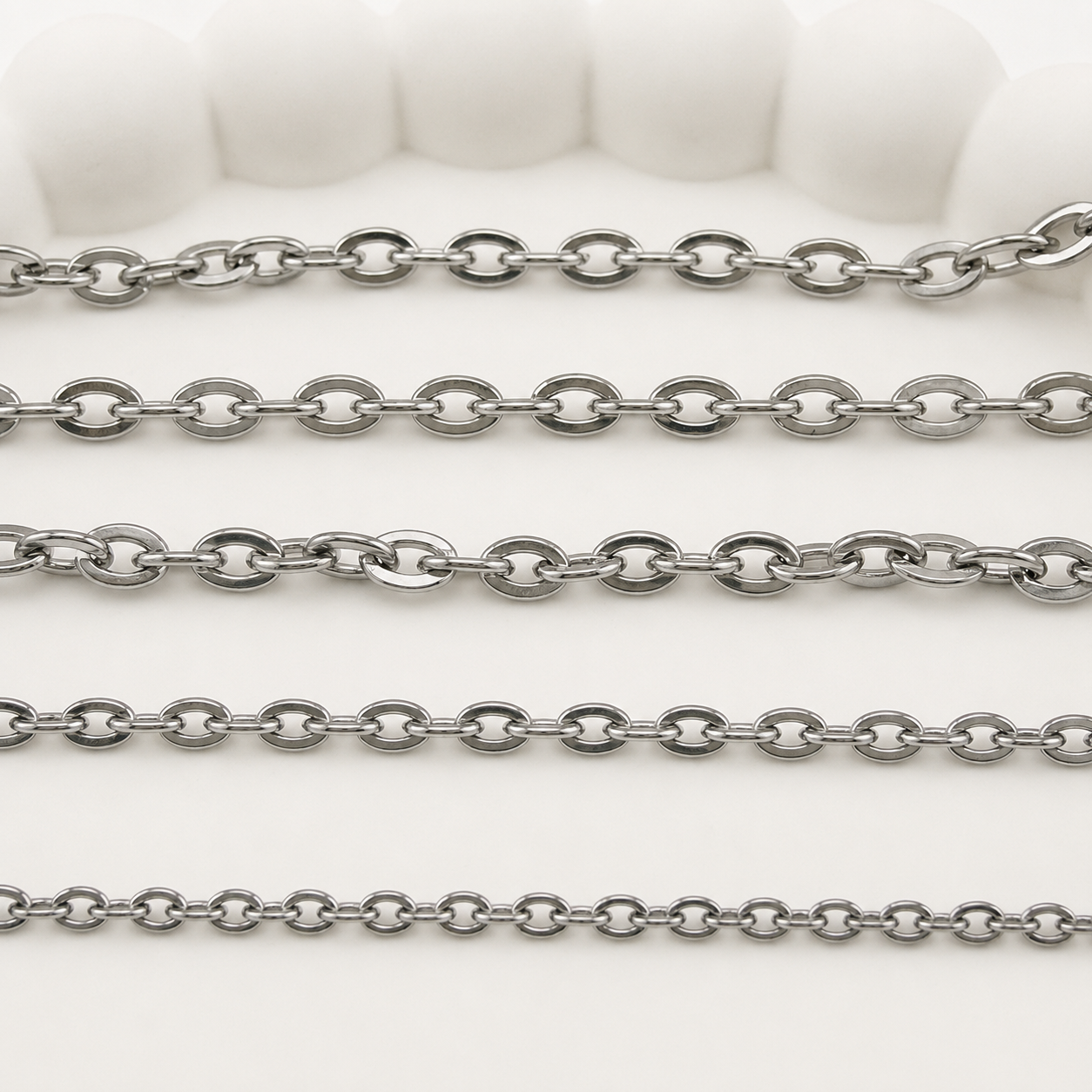 Flat Oval Cable Chain - Multiple Sizes (By the Foot)