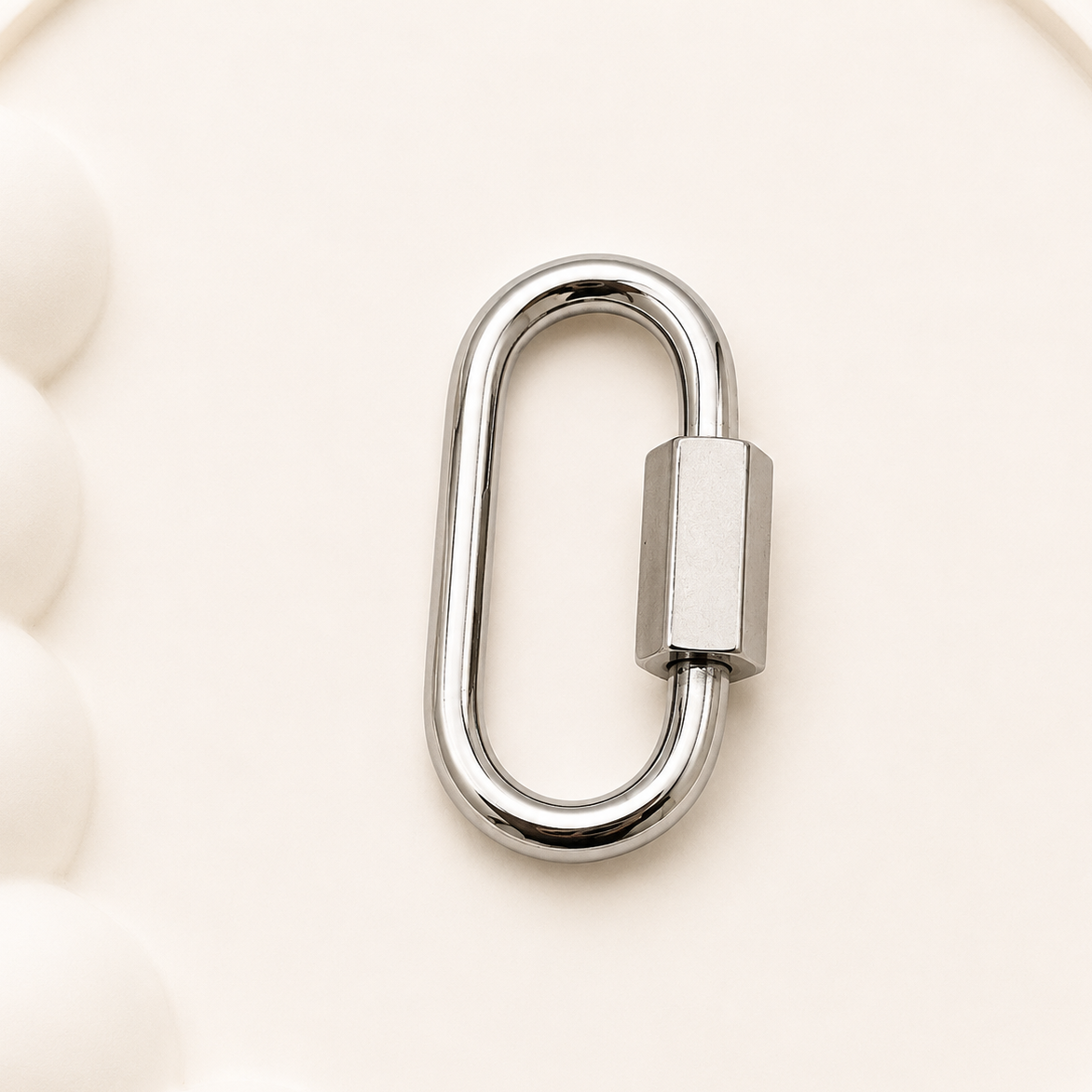 21mm Oval Screw Carabiner - 18K Gold PVD & Silver Finishes