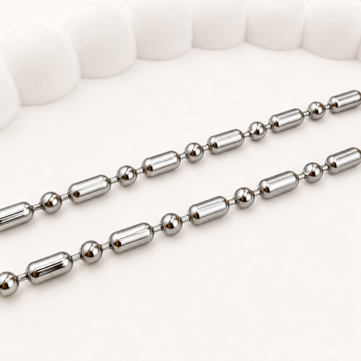 Tube & Ball Chain – 3mm (By the Foot)