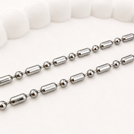 Tube & Ball Chain – 3mm (By the Foot)