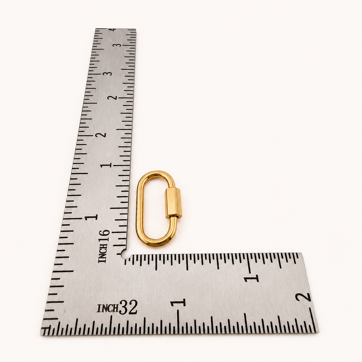21mm Oval Screw Carabiner - 18K Gold PVD & Silver Finishes