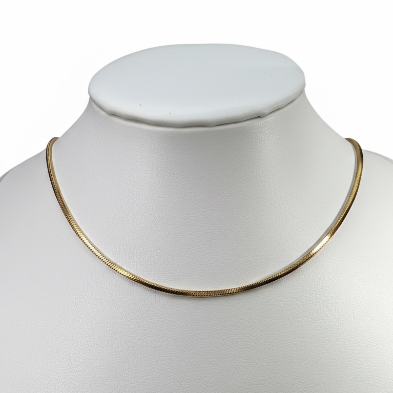 18K Gold PVD Snake Chain Necklace - 15.5"