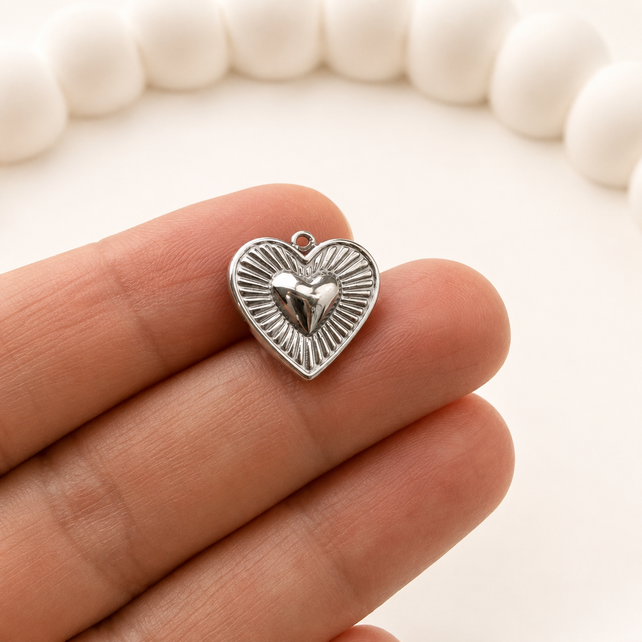 Halo Heart Minimal Charms - 16x15mm