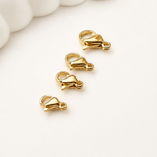 Real 24K Gold Lobster Clasp - Multiple Sizes