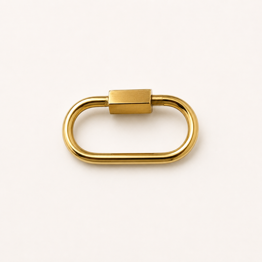 24mm Oval Screw Carabiner – Gold & Silver Finishes