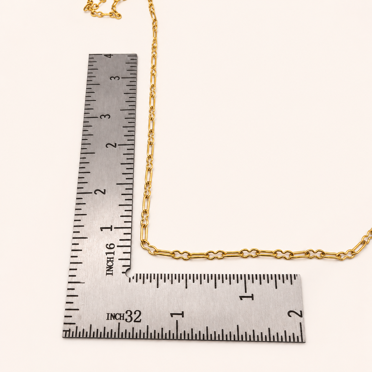 18K Gold PVD Micro Paperclip Chain- 1.8x5mm