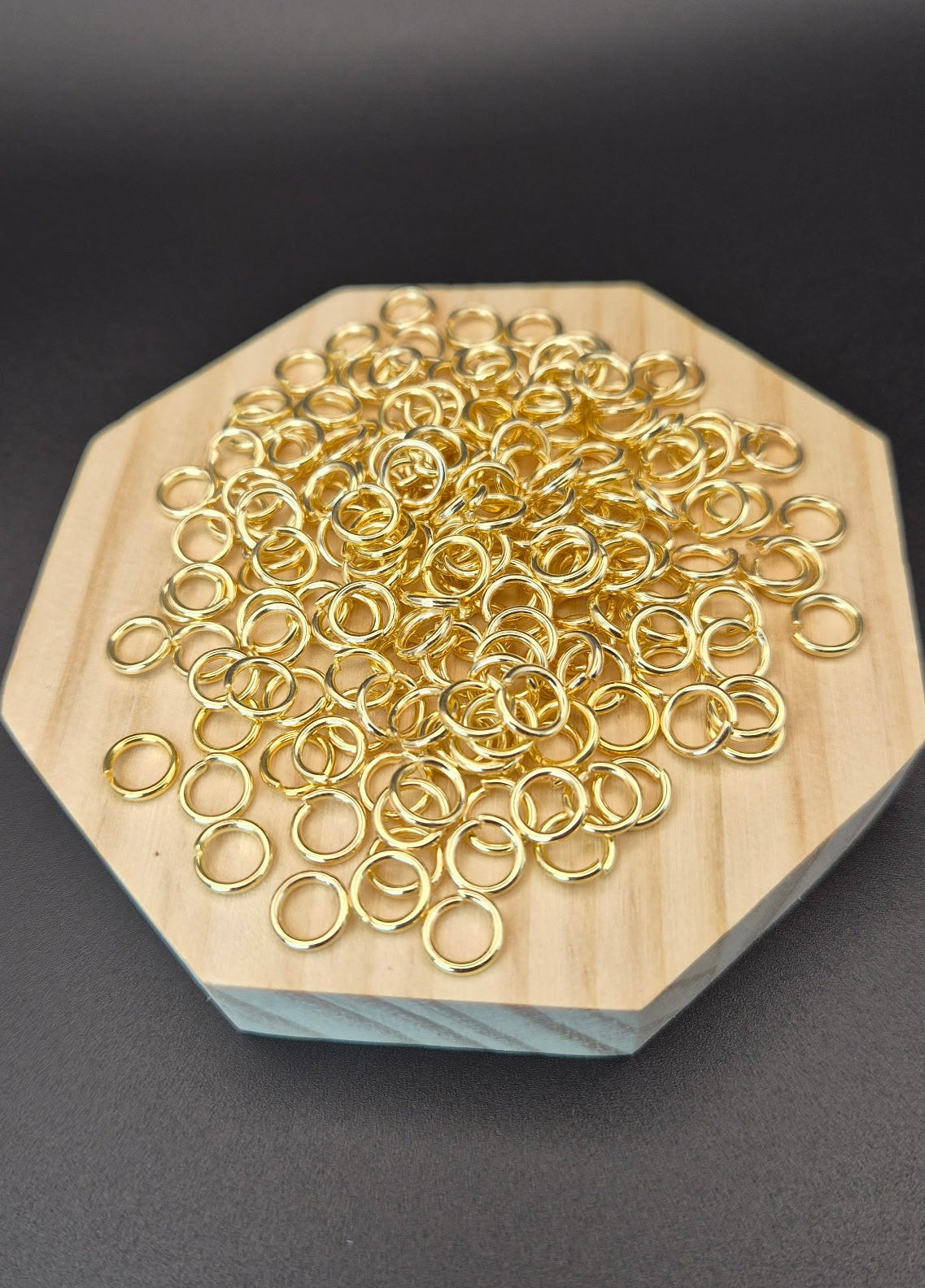 8mm • 16 Gauge - Gold Open Jump Rings
