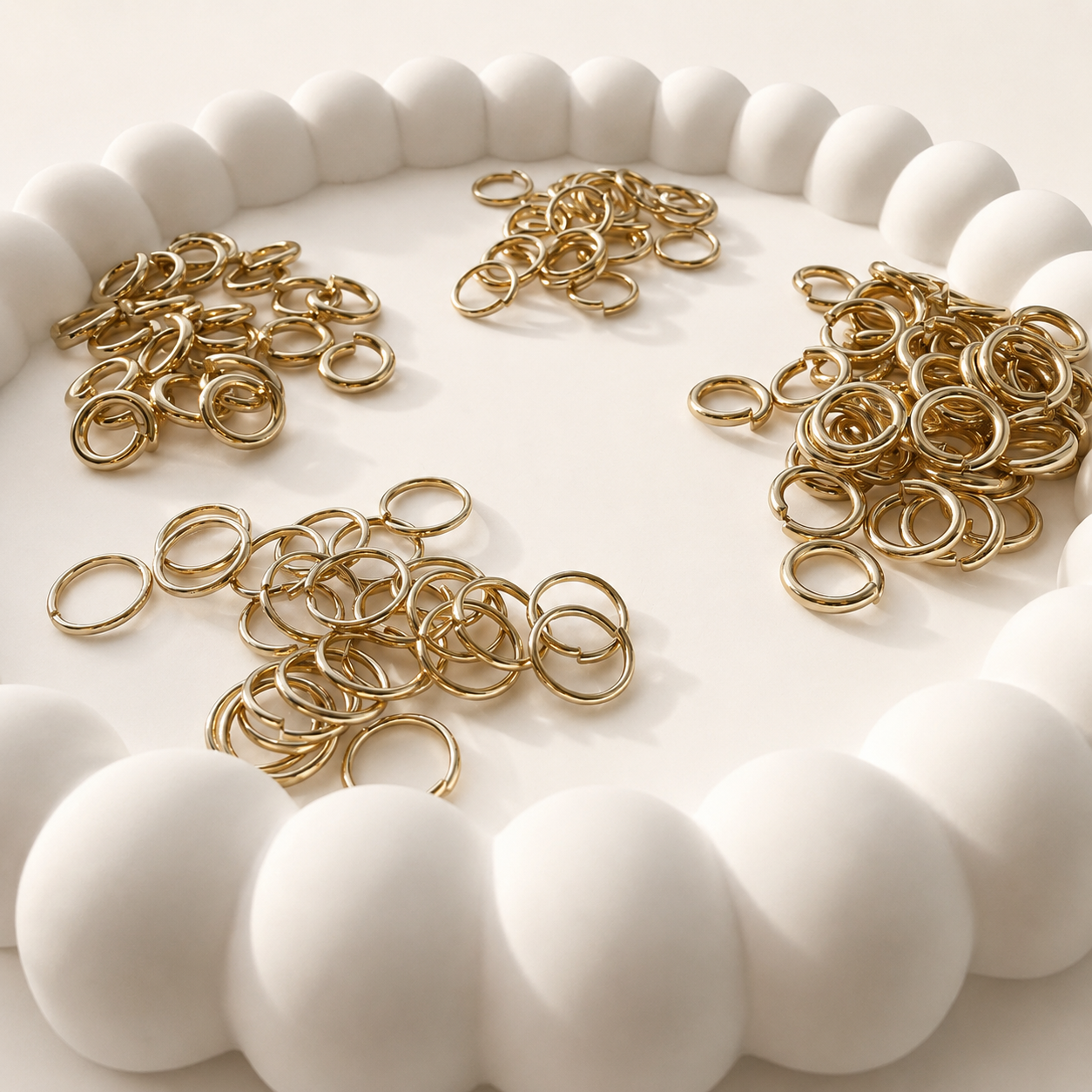 8mm • 24K Gold Open Jump Rings - Multiple Gauges