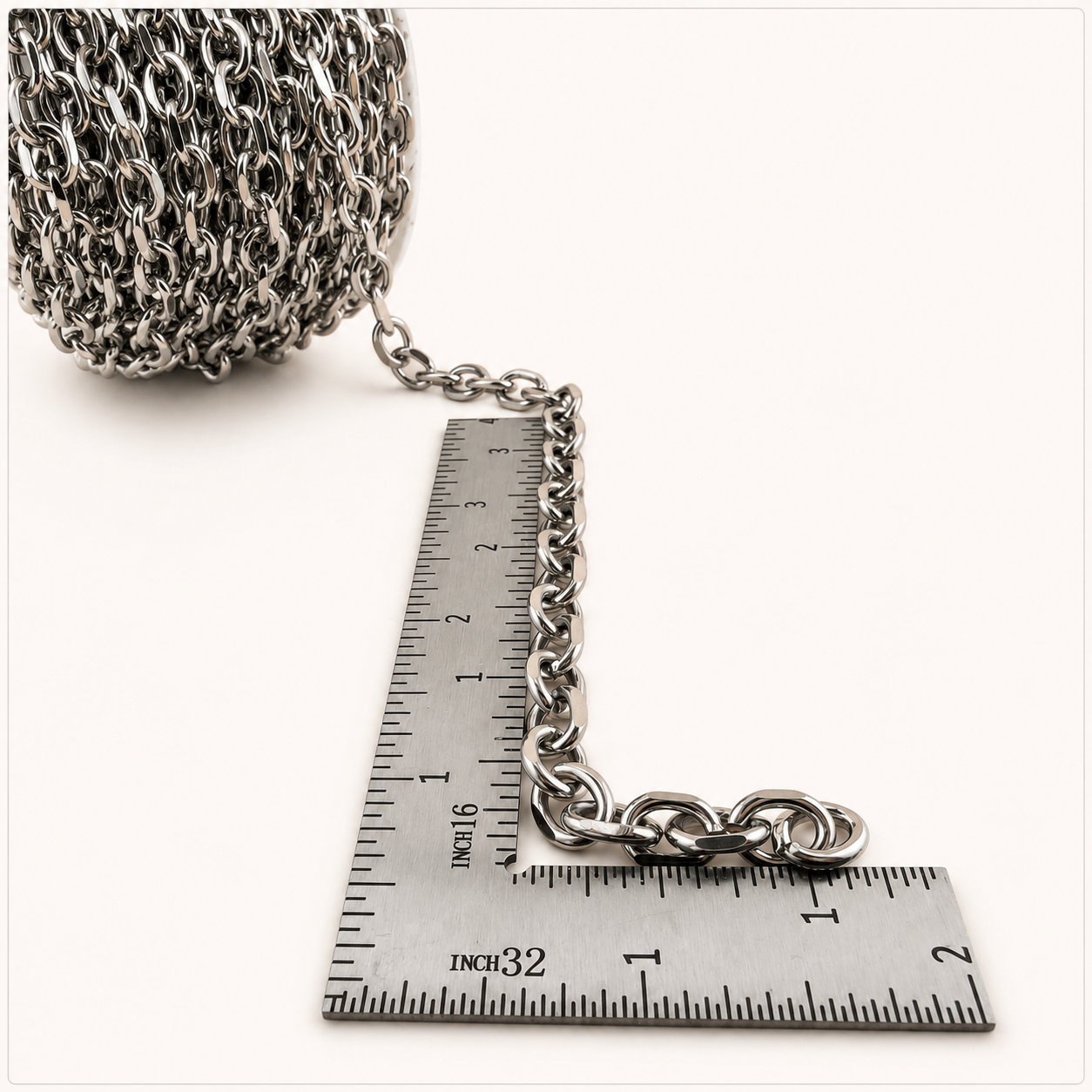 Diamond Cut Link Chain - 10mm (By the Foot)
