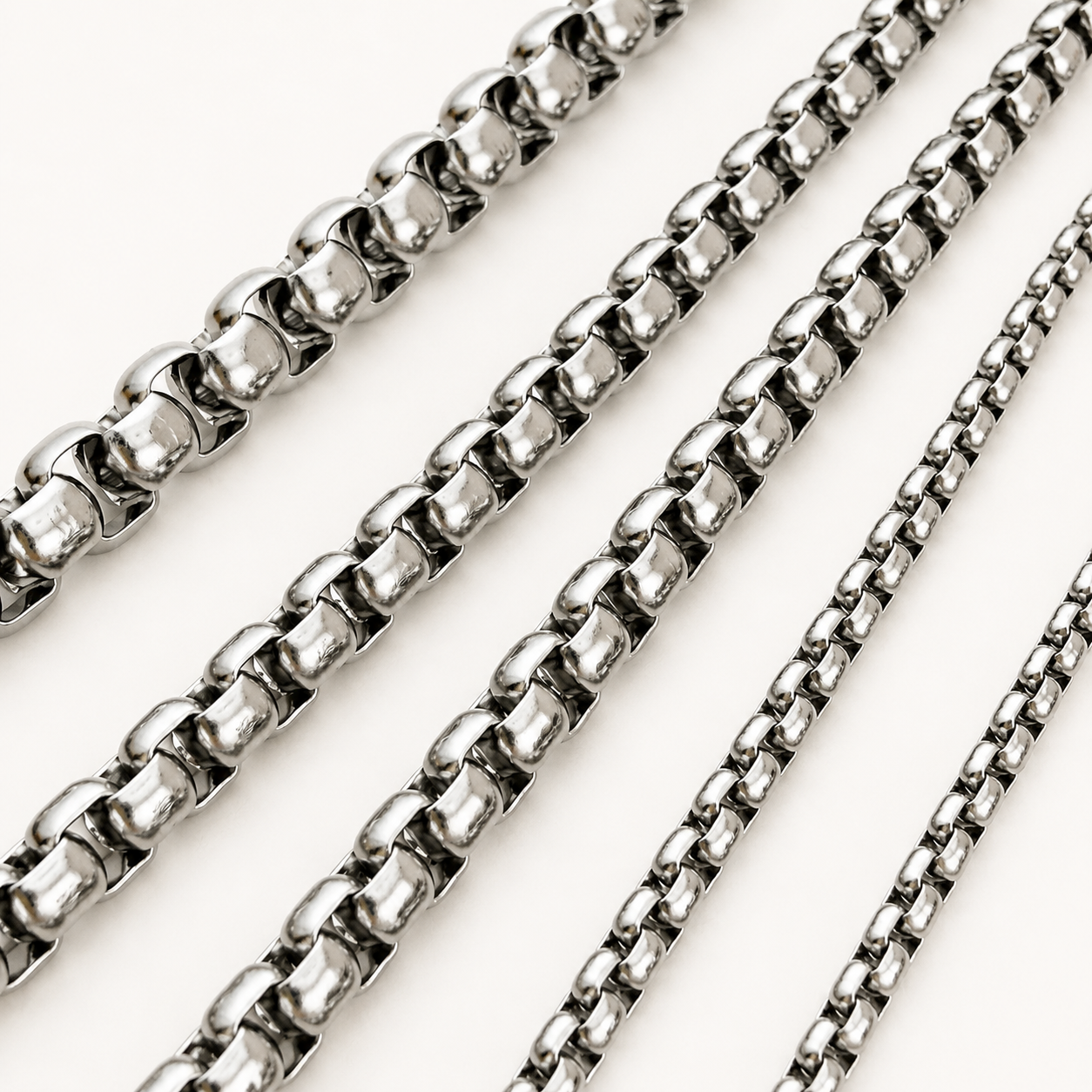 Box Chain - Multiple Sizes (By the Foot)