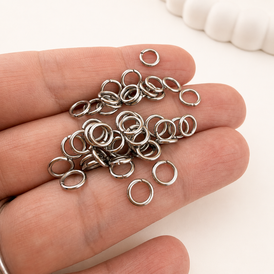 6mm Open Jump Rings - Multiple Gauge Options