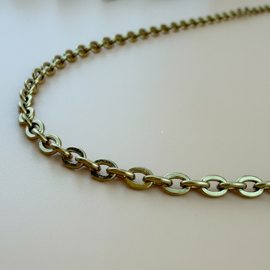 Gold Cable Chain Necklace - 23.7"